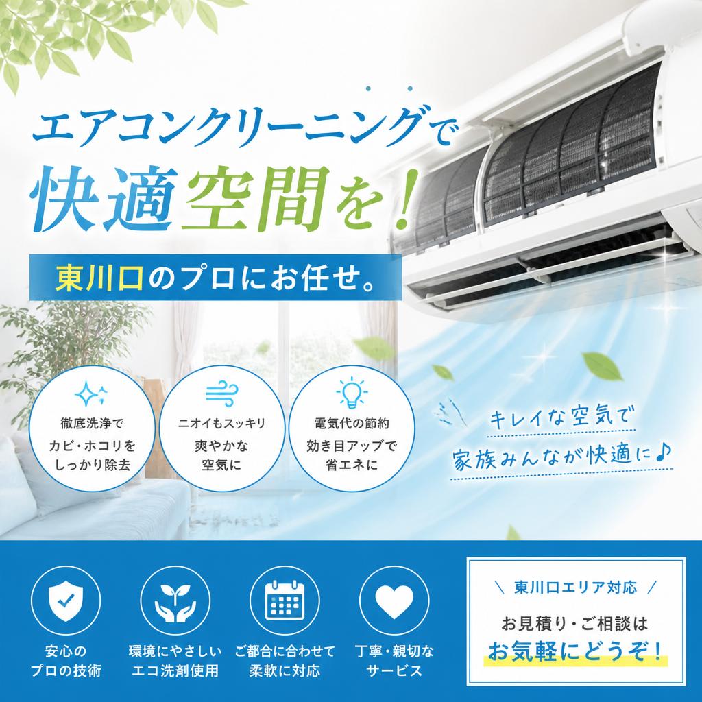 エアコンクリーニングで快適空間を！東川口のプロにお任せ。